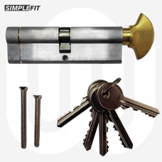 Simplefit 6-Pin Anti-pick Dual Finish Thumbturn Cylinder 5 Keys